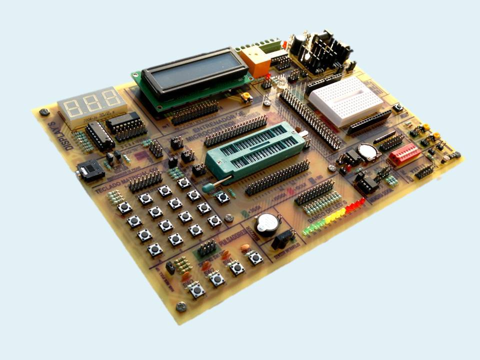 Entrenador Universal de microcontroladores PIC, PICAXE y Arduino